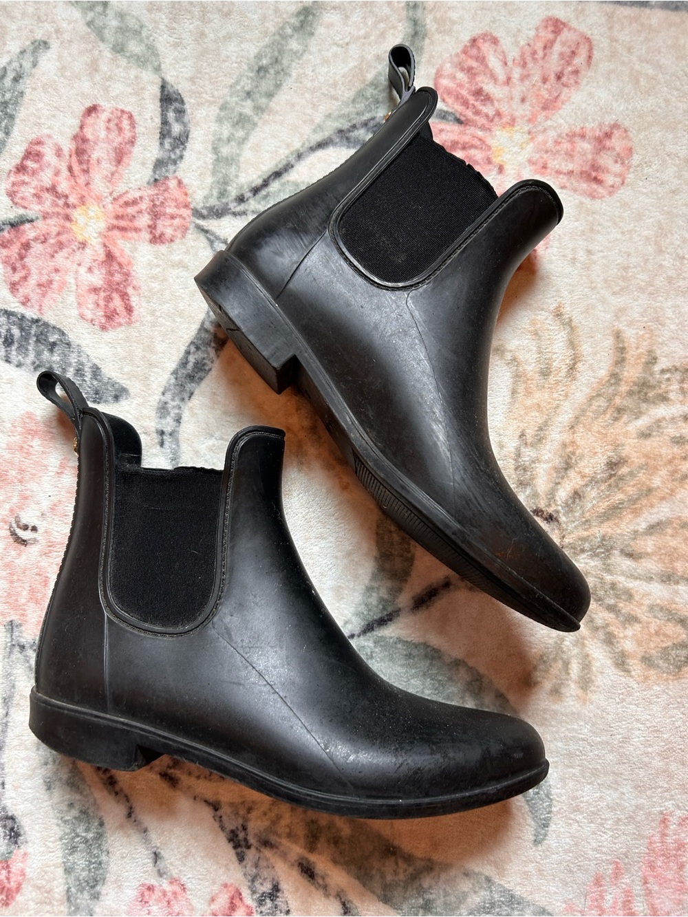Sam Edelman Matte Black Tinsley Ankle Rain Booties - Picture 2 of 6